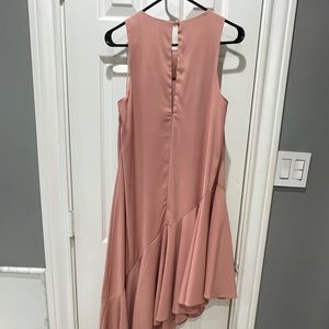 TOPSHOP Dusty Rose Hi-Low Dress